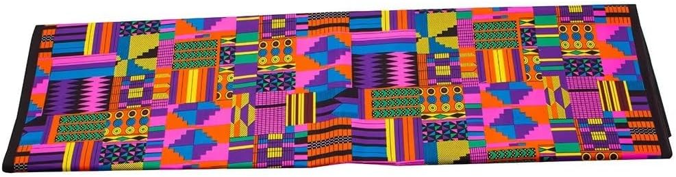 6 Yards Kente African Fabrics Bright Color Polyester African Cloth by Yard Ankara Fabric Sewing for Crafts