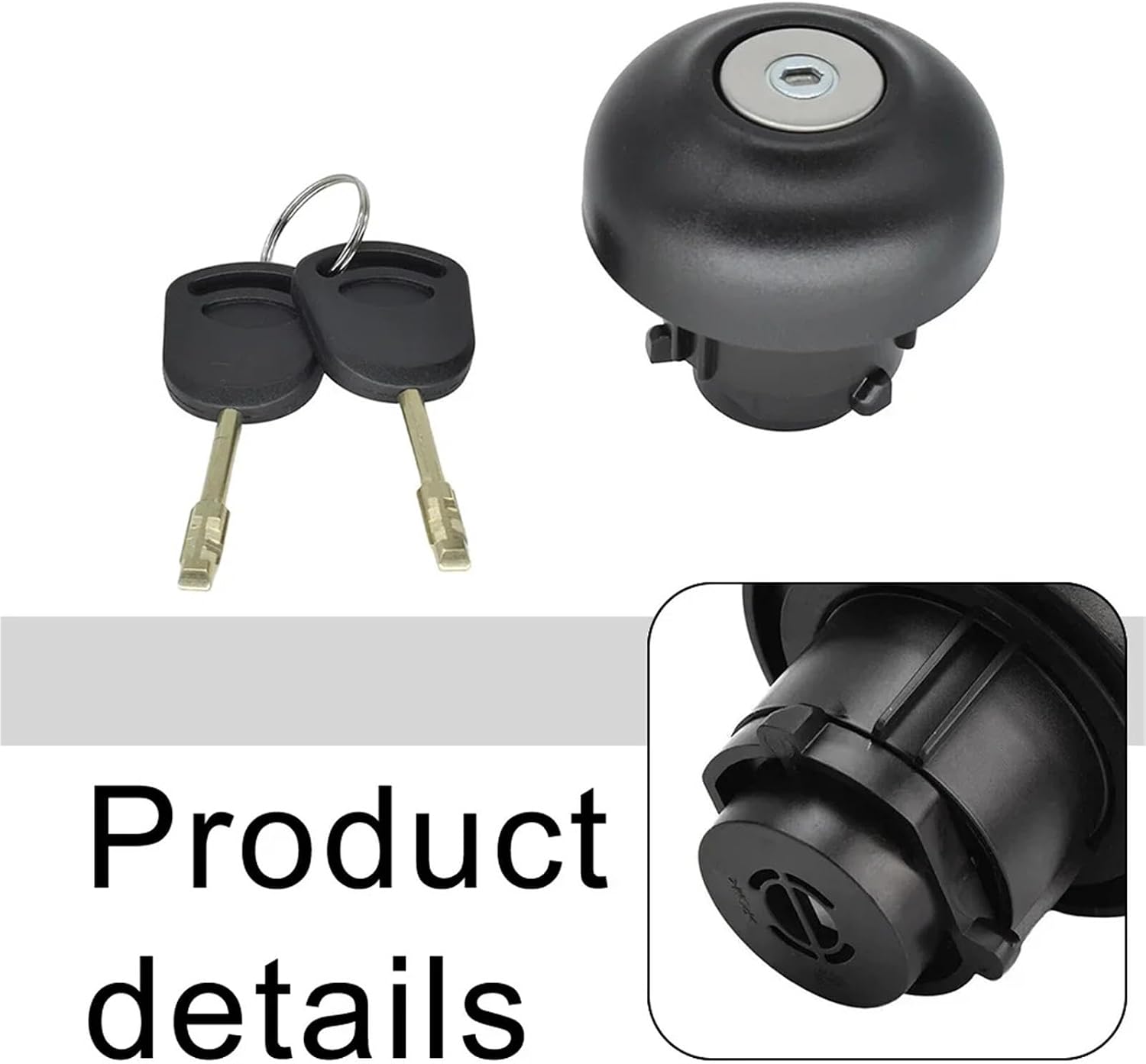 Fuel Cap Fuel Tank Filler Cap Cover Lock With 2 Keys Kit For FORD TRANSIT MK7 06-18 9C119K163AA Auto Parts