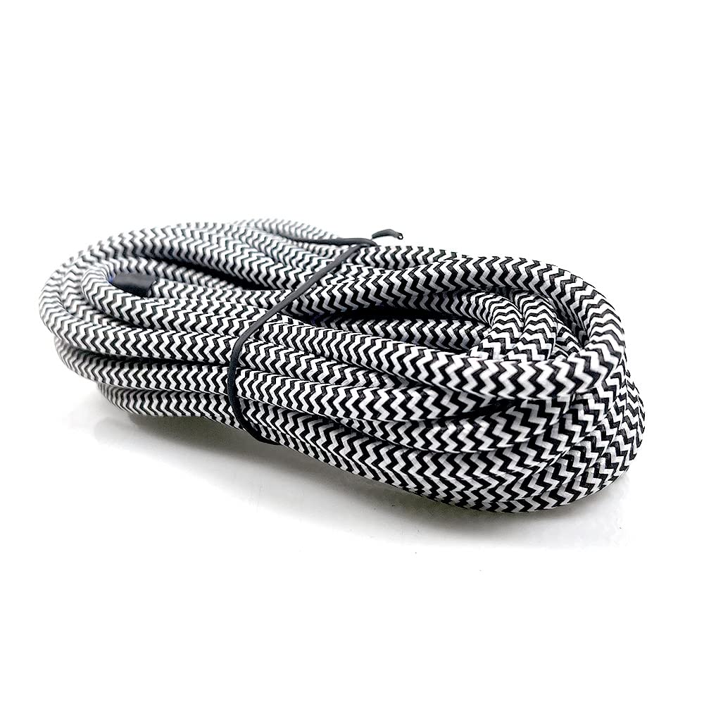 5 Meter Vintage Kabel Mit Stoffgeflecht – Antik Geflochtenes Beleuchtungskabel Für Lampen, Deko & Industrielook