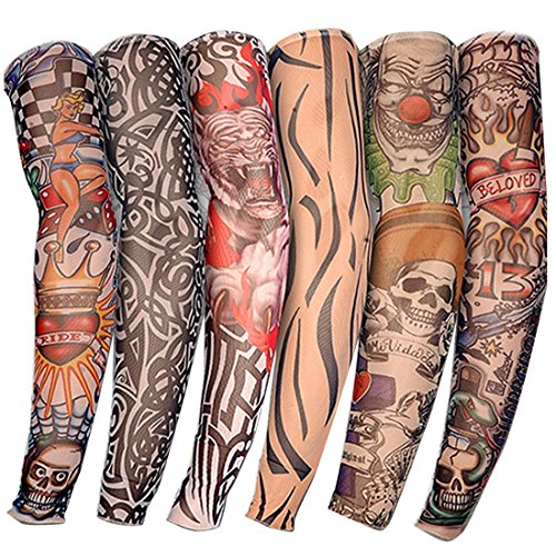 Gymforward Hemeraphit 6 pcs élastique Tatouage Manches Body Art Bras Manches Cover Up Bas