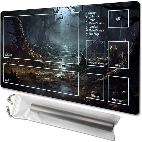 MTG - Tapete de juego de 24 x 14 pulgadas, bolsas de almacenamiento antideslizantes, ideal para entusiastas de los juegos de cartas, alfombrilla de