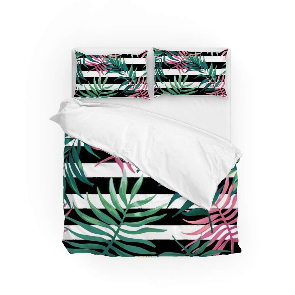 Housse de couette tropicale avec taies pour une chambre style jungle