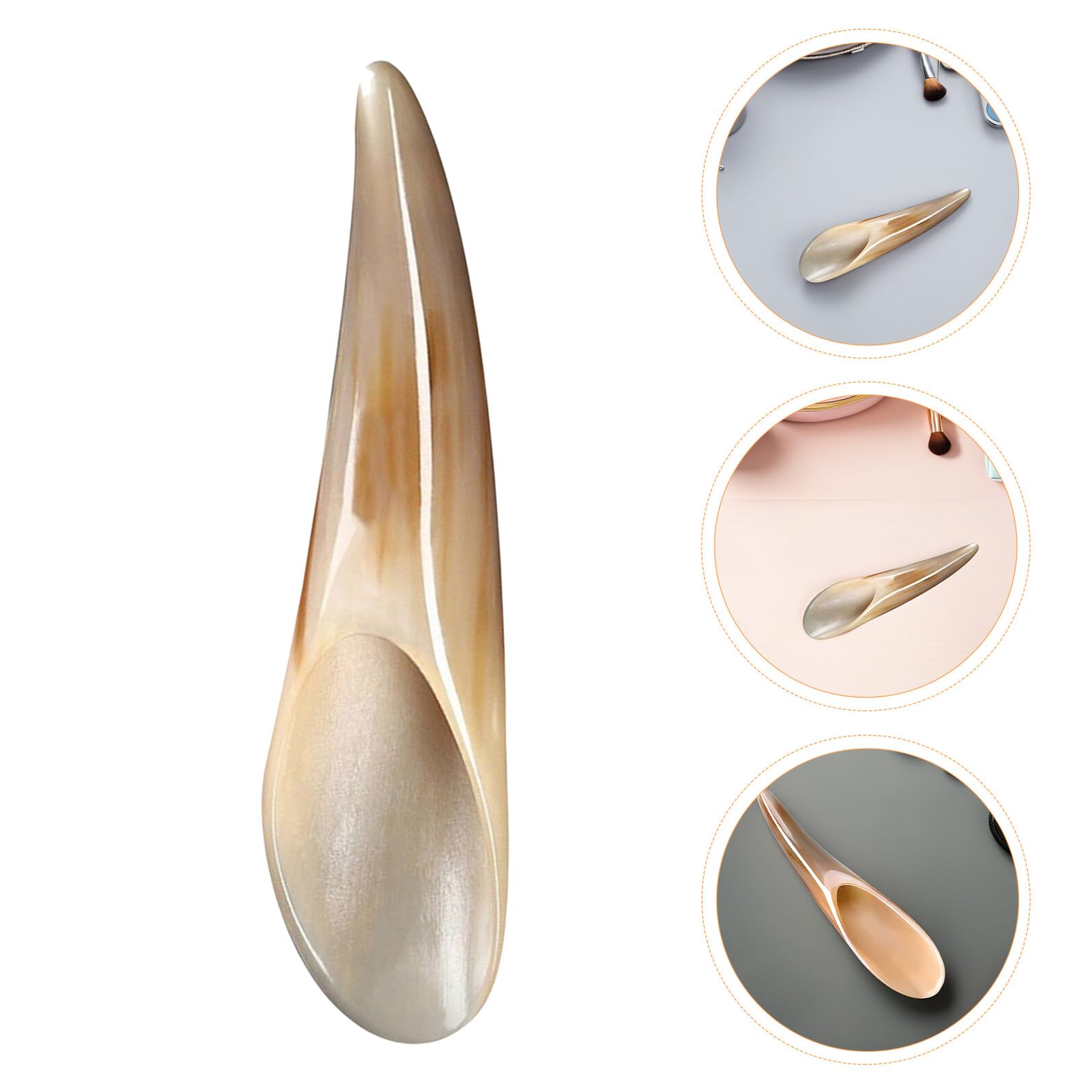 3pezzi Strumento Gua Sha per Massaggio Corpo e Viso Realizzato in Corno di Bue Liscio Multiuso per Collo Schiena Braccia e Gambe