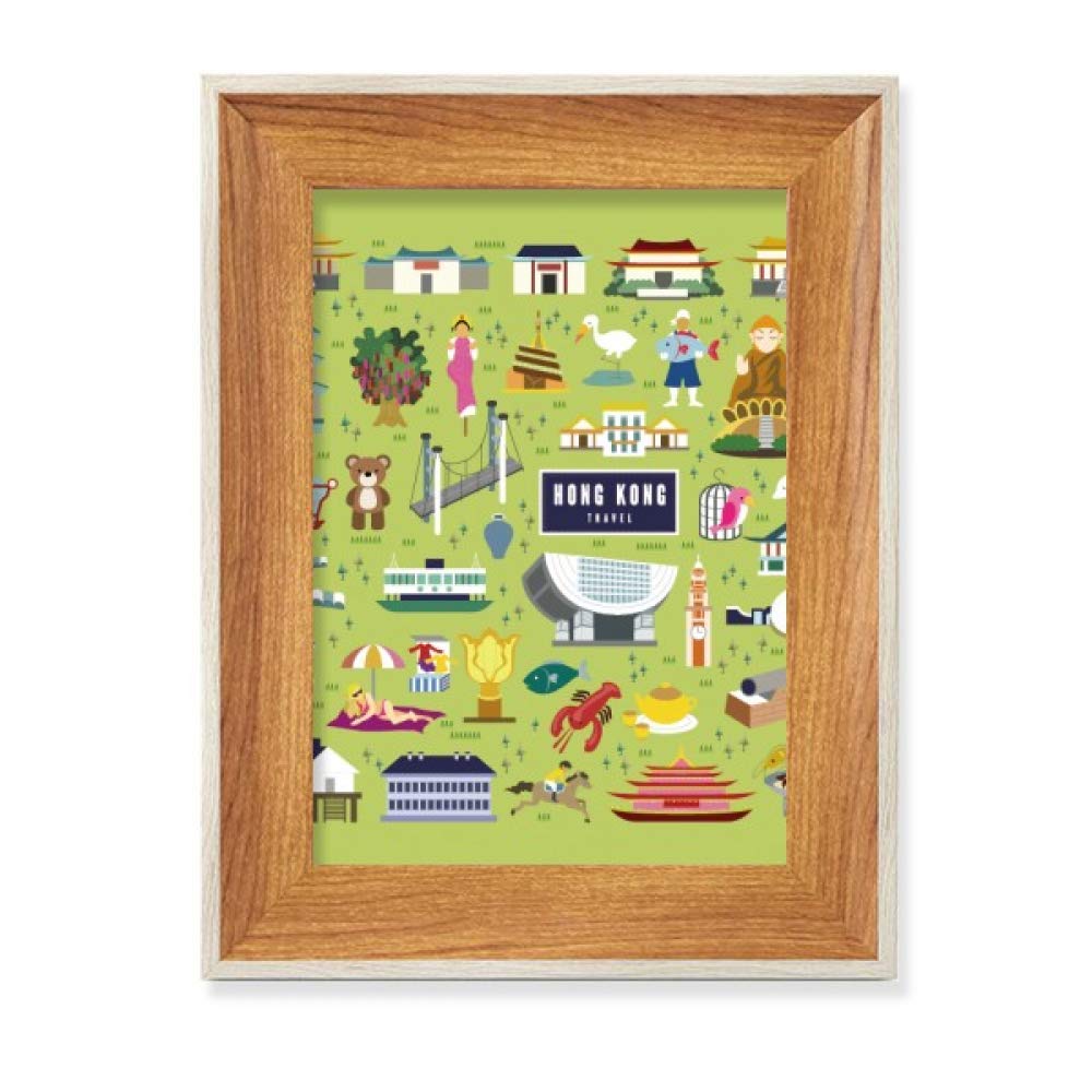 Cadre de photo en bois de Hong Kong pour décorer votre salon et table de bureau