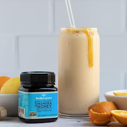 Miniatura 6 de Wedderspoon On The Go Raw Premium Manuka Miel KFactor 16, sin pasteurizar, genuina miel de Nueva Zelanda, multifuncional, súper-alimento sin OMG