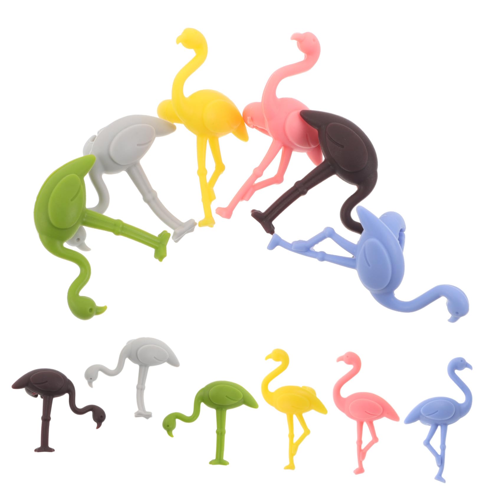 PRETYZOOM 60 Stck. Teiliges Glasmarker Flamingo Wein Glasanhänger Wiederverwendbare Trinkglas Markierer für Strandparty Hochzeit Bachelorette Feier Partyglas Markers Tropische Dekoration