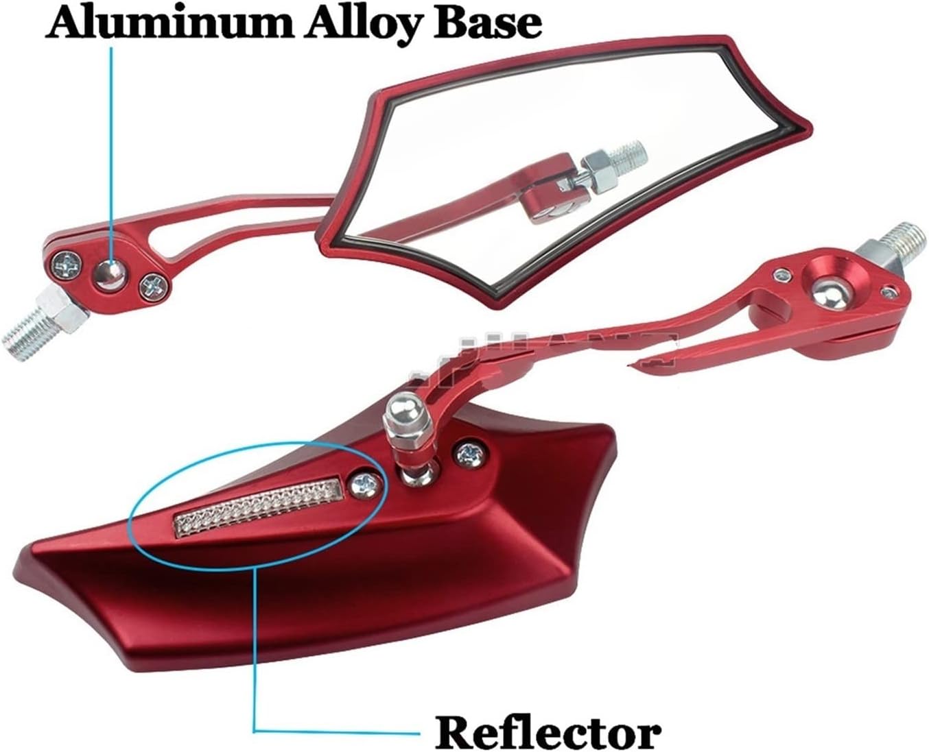 Rearview Mirror Bicycle Rearview Mirrors 10mm Adaptor 7/8" Handlebar 360 Degree Rotatable Side Mirrors Mountain Bike Electric Bicycle Moped Scooter Mirrors Bar End Mirror (Color : Purple)