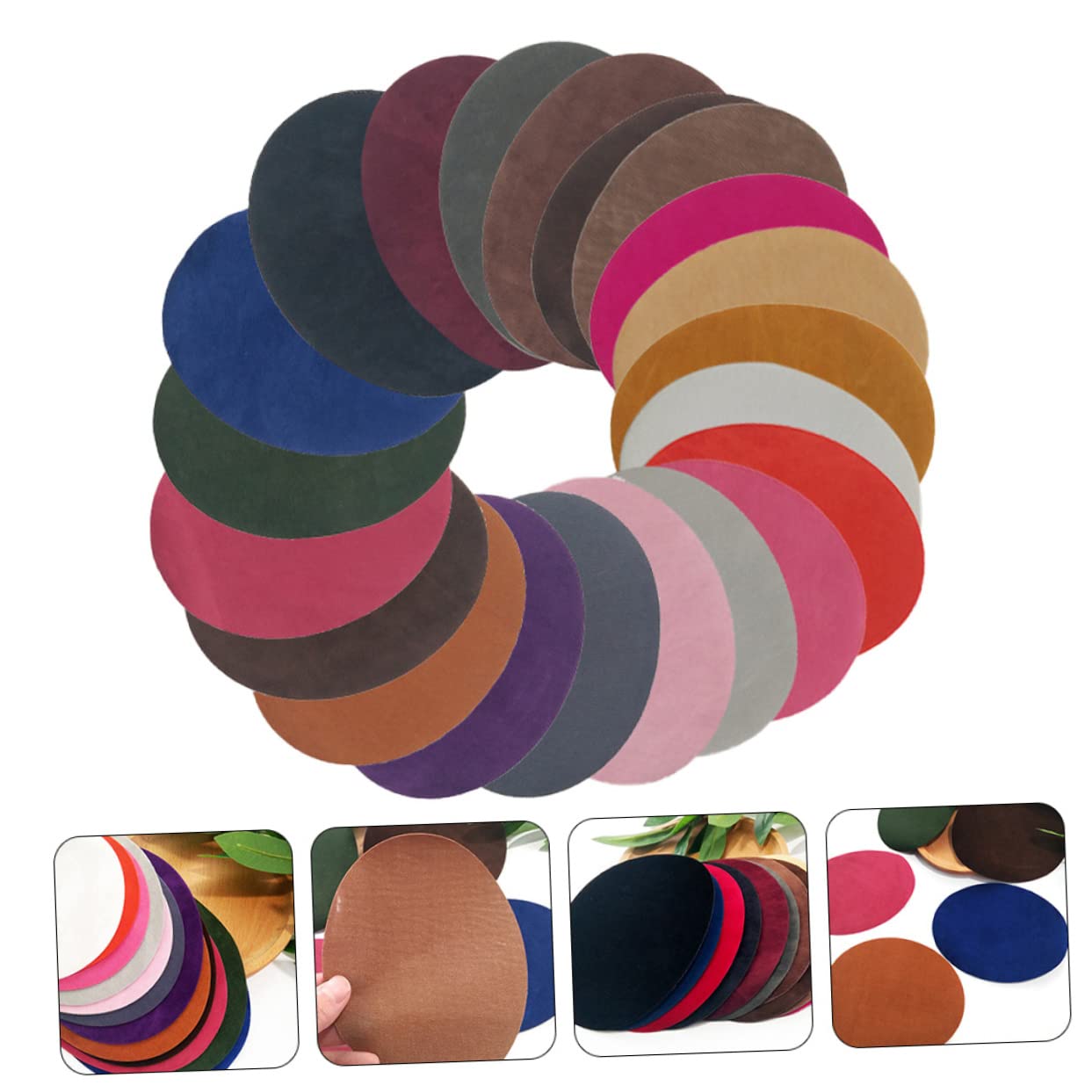 4 Juegos de Parches Bordados para Coser Apliques para Ropa Decoración Floral Coderas Reparación de Suéteres Unidades X 4