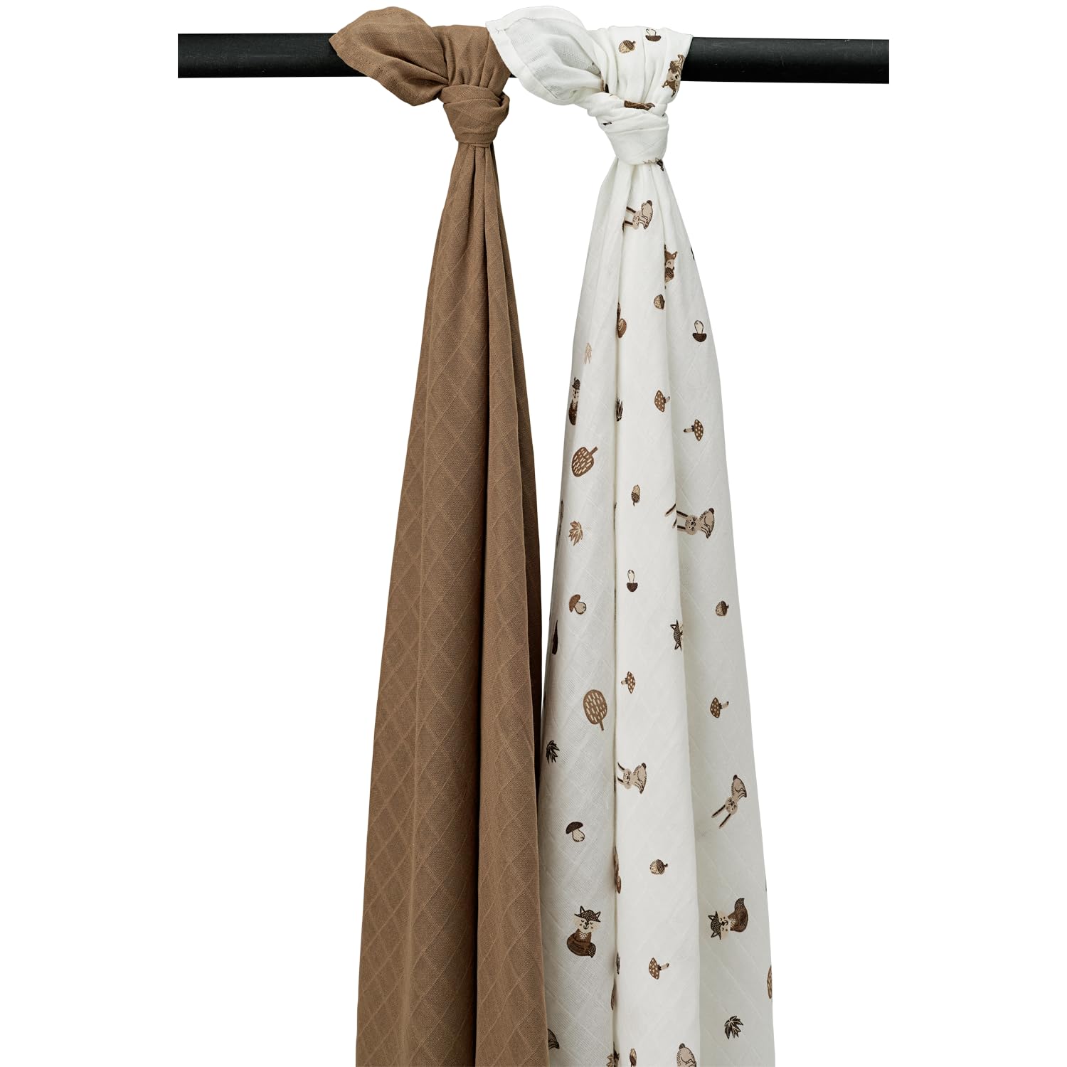 MEYCO Muslin Nappies Pack of 2 120 x 120 cm Muslin Nursing Cloth Forest — image 1