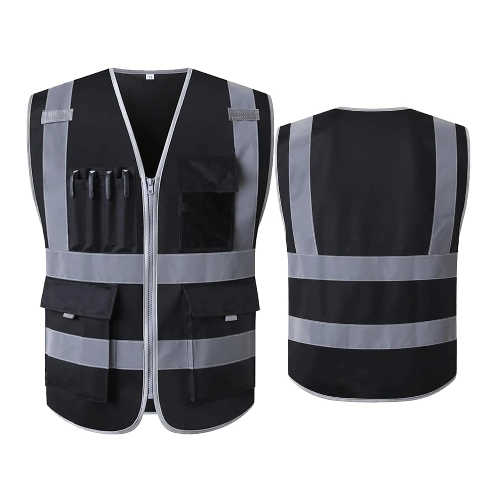 hi vis chaleco reflectante de alta visibilidad, Chaleco de seguridad, traje reflectante ligero, chaleco reflectante con múltiples bolsillos for ciclismo