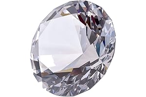 LONGWIN 80mm(3.1 Inch) Crystal Diamond Paperweight