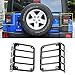 JeCar Tail Light cover Rear Euro Tail Light Guard Protector for 2007-2017 Jeep Wrangler JK & Unlimited Black