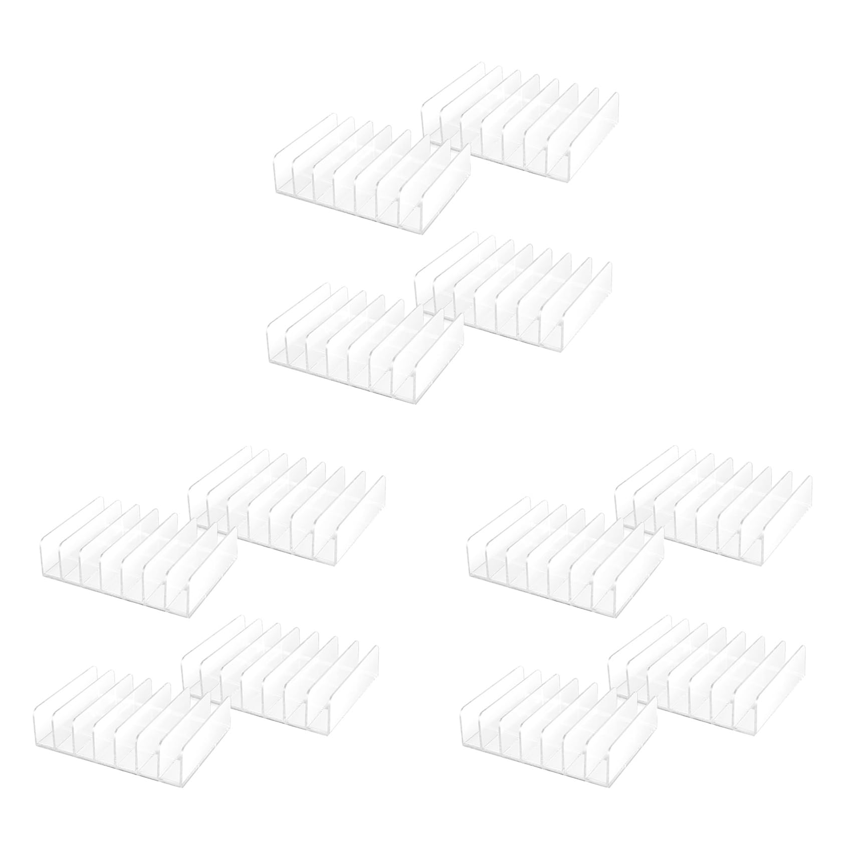 Aundhegrtt 12 Pcs Clear Acrylic CD Holder with Tackable CD DVD Display Rack CD Storage Rack Organizer Stand CD Tray Holds