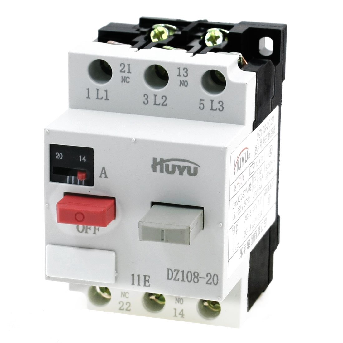 Disjoncteur de moteur 14-20A AC380V protection surcharge 3P rail DIN