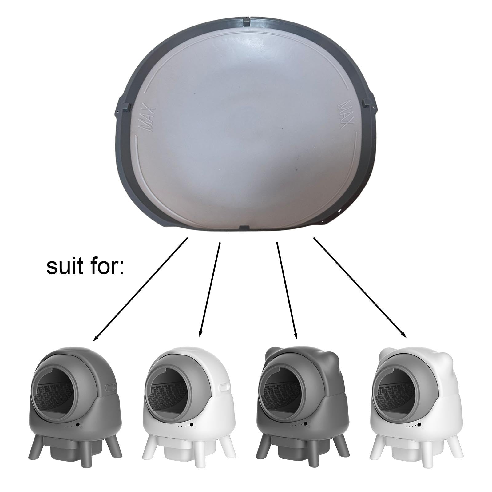 Sharplace Lettiera per Gatti Autopulente, Accessori per Toilette in Silicone per Gatti, Facile da Installare, Accessori per Animali Domestici, Pezzi di Ricambio