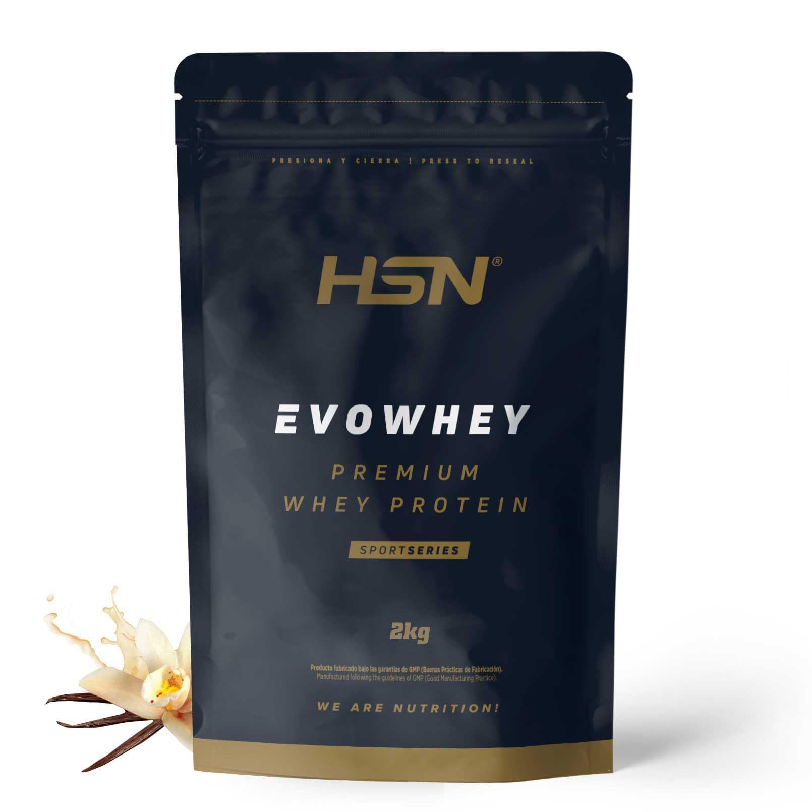 HSN Evowhey Protein | Vainilla 2Kg | Concentrado de Proteína de Suero | 100% Whey Protein Concentrate (WPC) | No Incluye Dosificador | No-​GMO, Vegetariano, Sin Gluten ni Soja