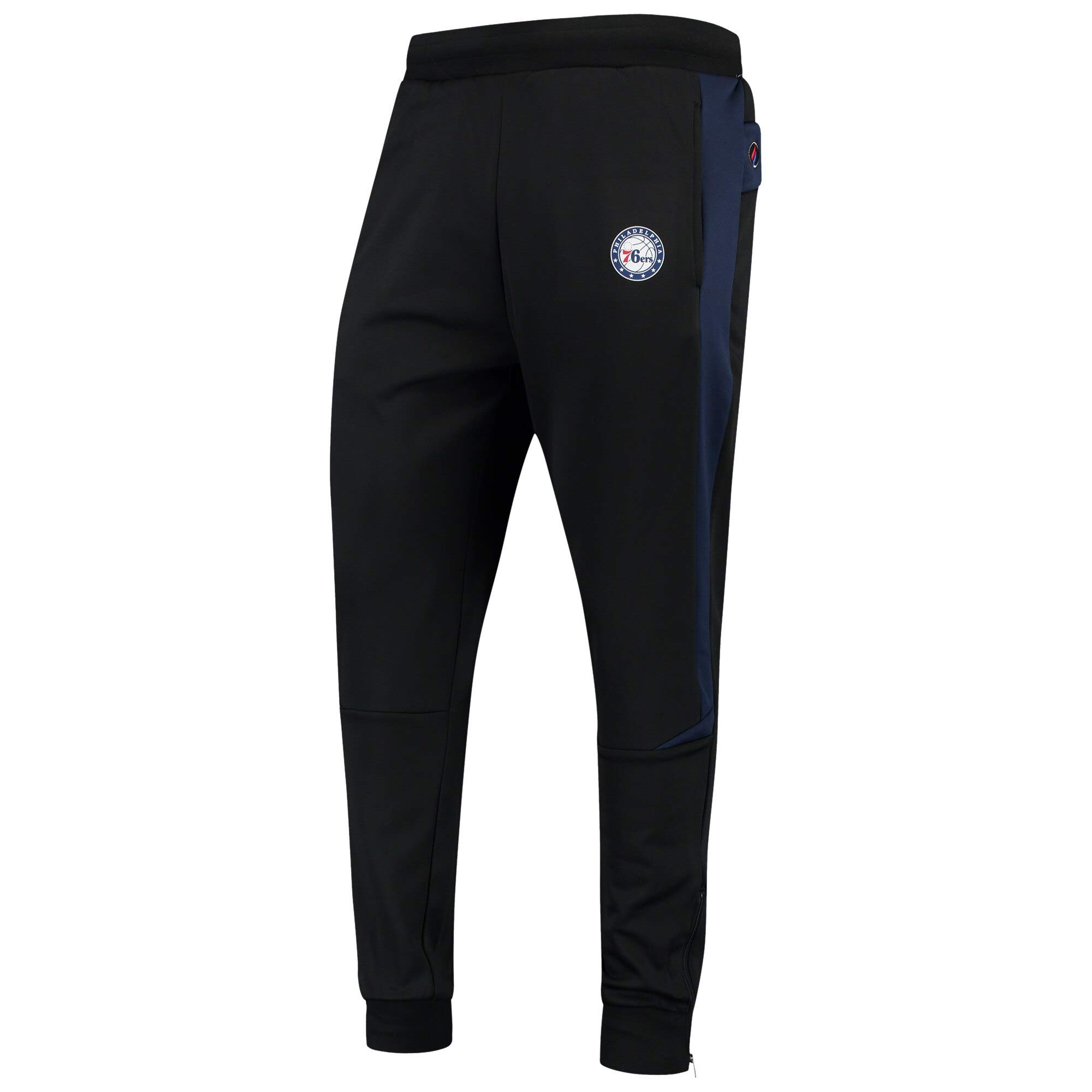 FISLL NBA Men's Colorblock Perforated Fleece Jogger Pants, Philadelphia 76Ers 2X-Large