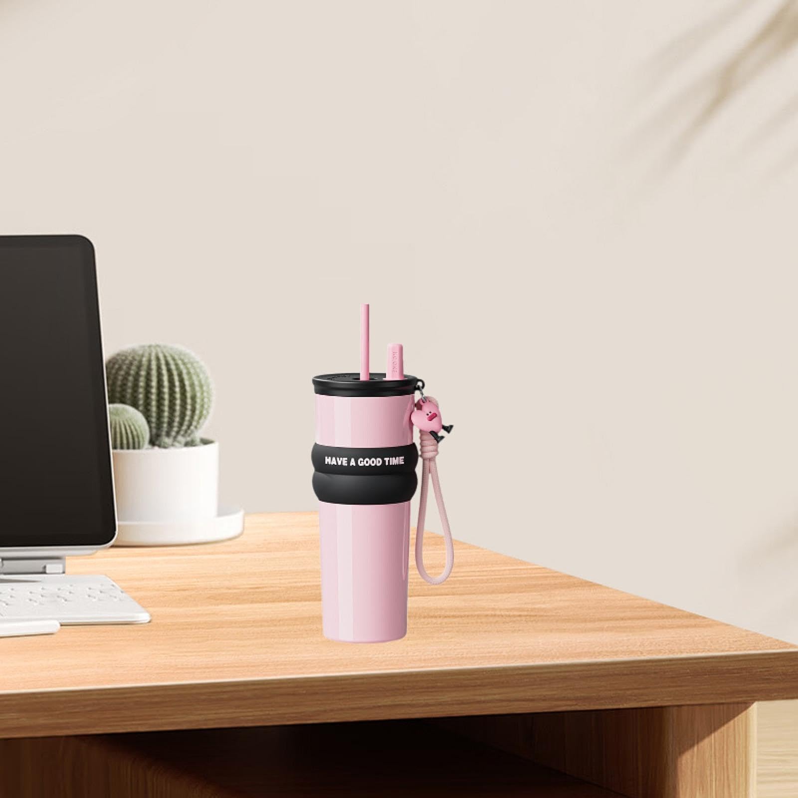 Mug de Isotherme 710 Ml, Idéal pour Le Café L'eau, Adapté à Diverses Activités, Rose