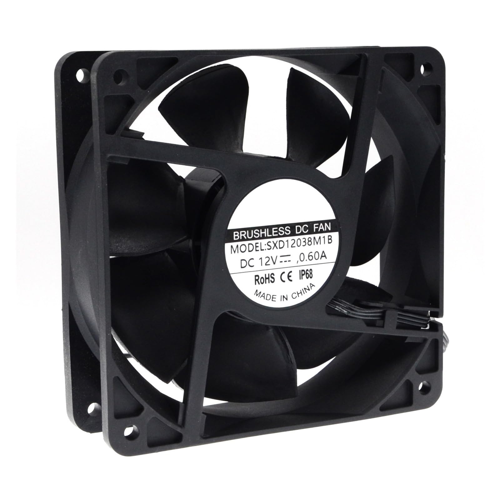 JJKKOZVQF 120mm 12cm(120X120X38mm) Cooling Fan DC12V 3600RPM