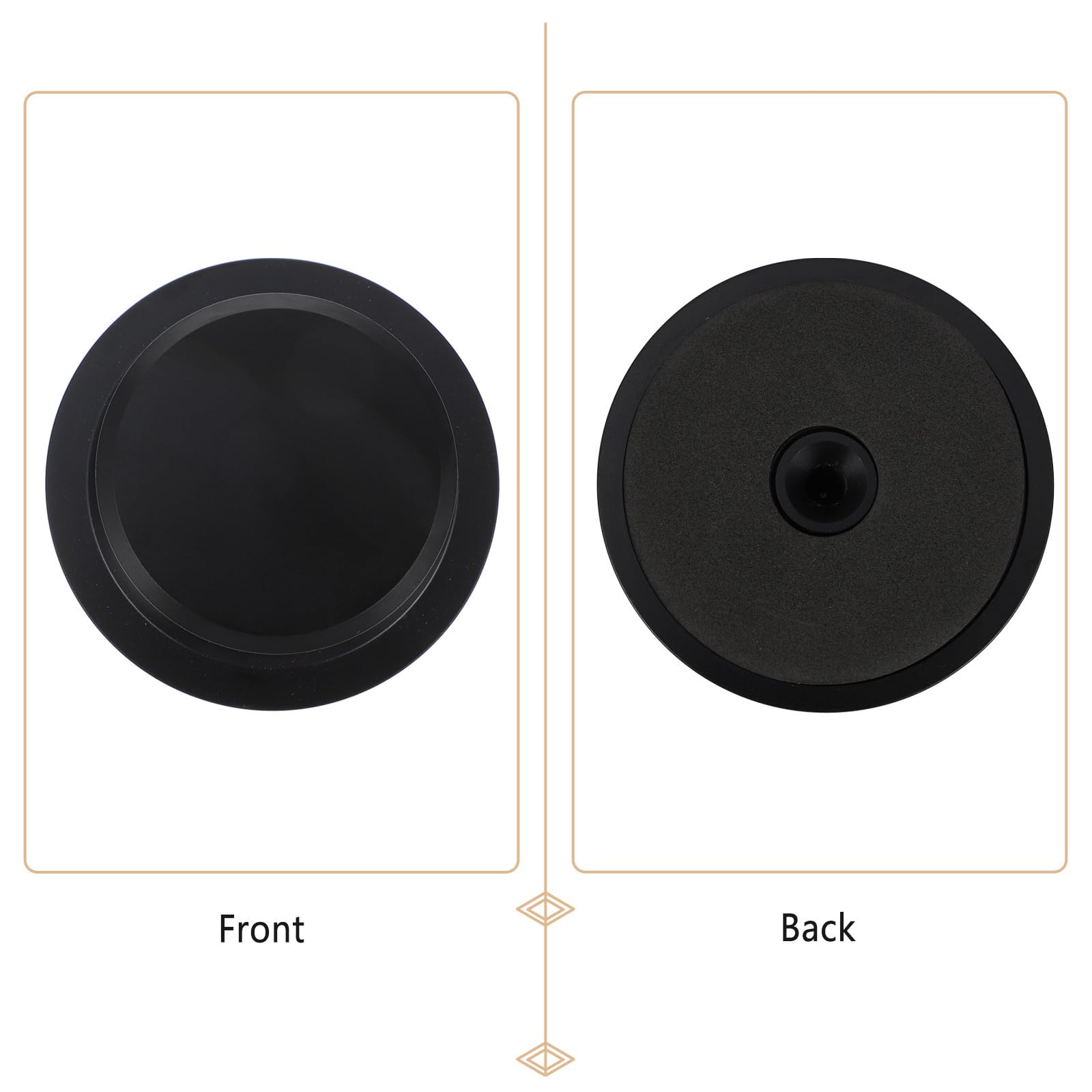 Alipis Estabilizador para Discos de Vinilo de Aluminio Negro 400 G Accesorio para Platos Giratorios Peso Antivibración para Mejorar Sonido y Reducir Resonancia