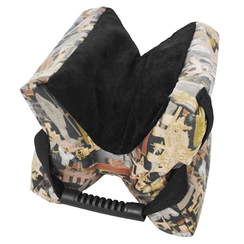DEALPEAK Shooting Rest Bag Outdoor Tactical Camouflage Target Sports Shooting Hunting Rest Sandbag with Portable Handle Durable 600D Oxford – Unfilled