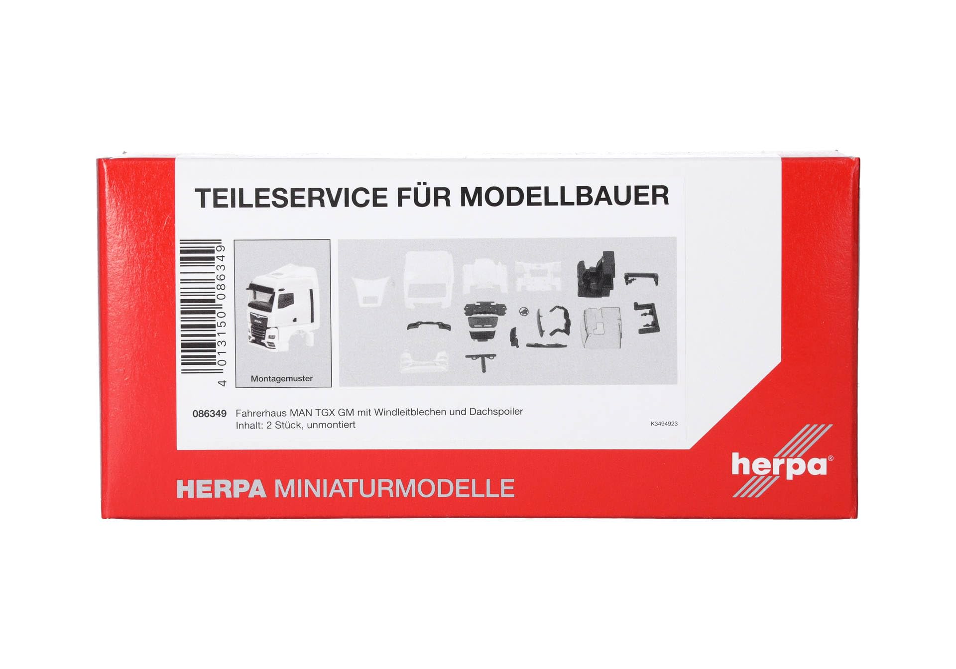 Herpa Parts Service 086349 Driver's Cab MAN TGX GM with Wlb and Mirror Camera 1:87