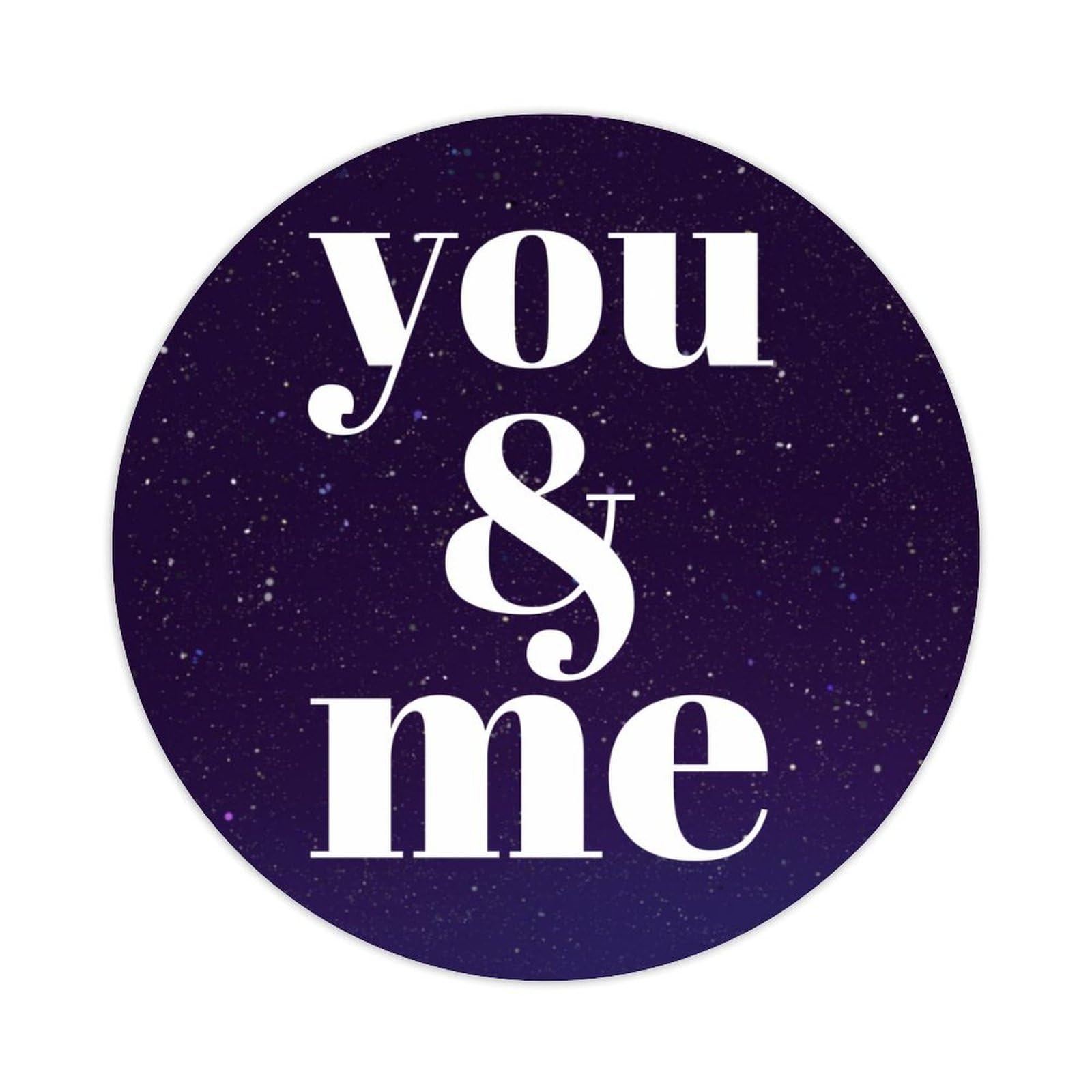 Etiquetas adhesivas redondas de 10 cm con texto en inglés "You and Me", etiquetas de regalo, decoración para laptop, sobres, sellos, botella de agua, caja de tarjetas, bolsas de regalo, 50 unidades