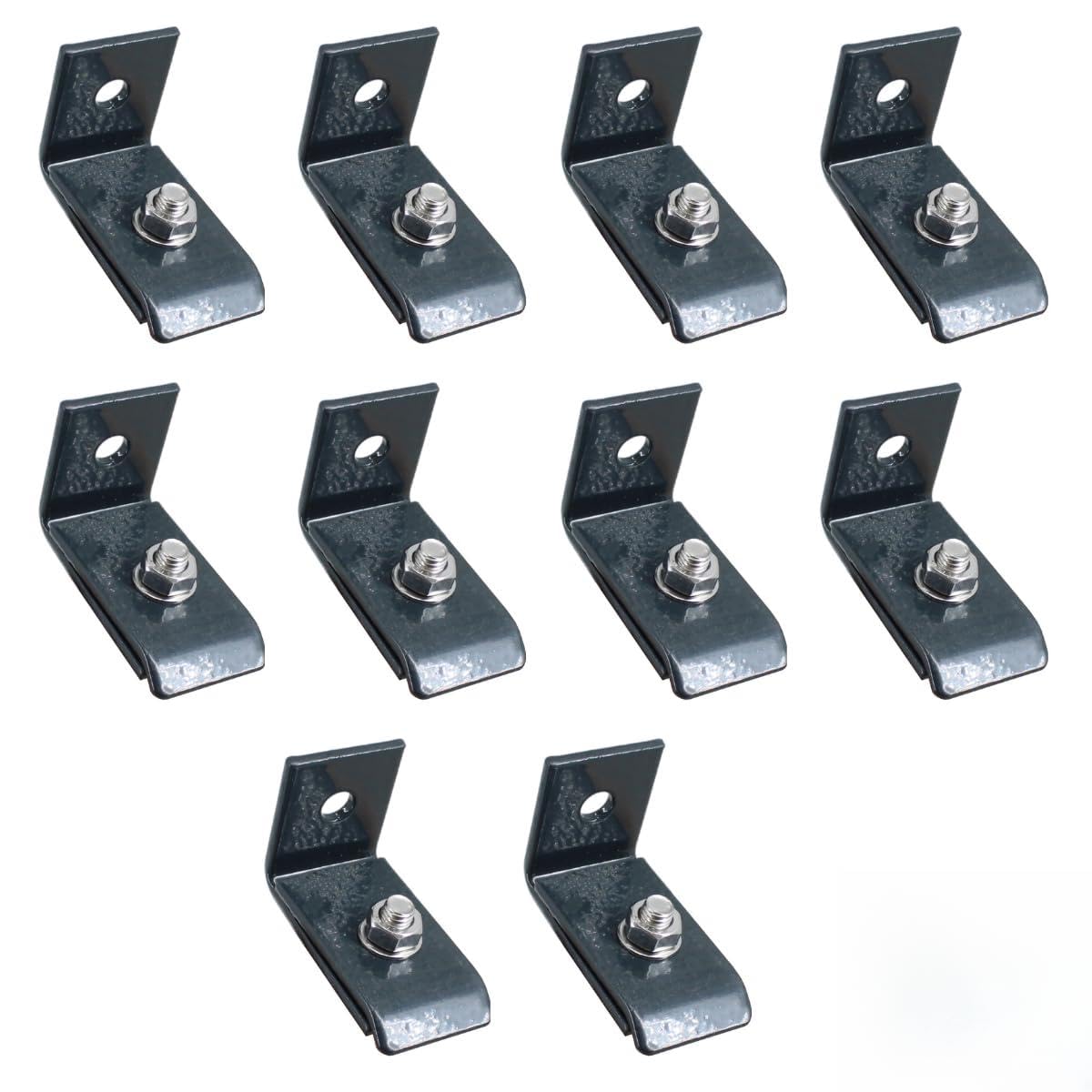 10x Wandanschlusswinkel Doppelstabmatte Zaunhalter Anthrazit RAL