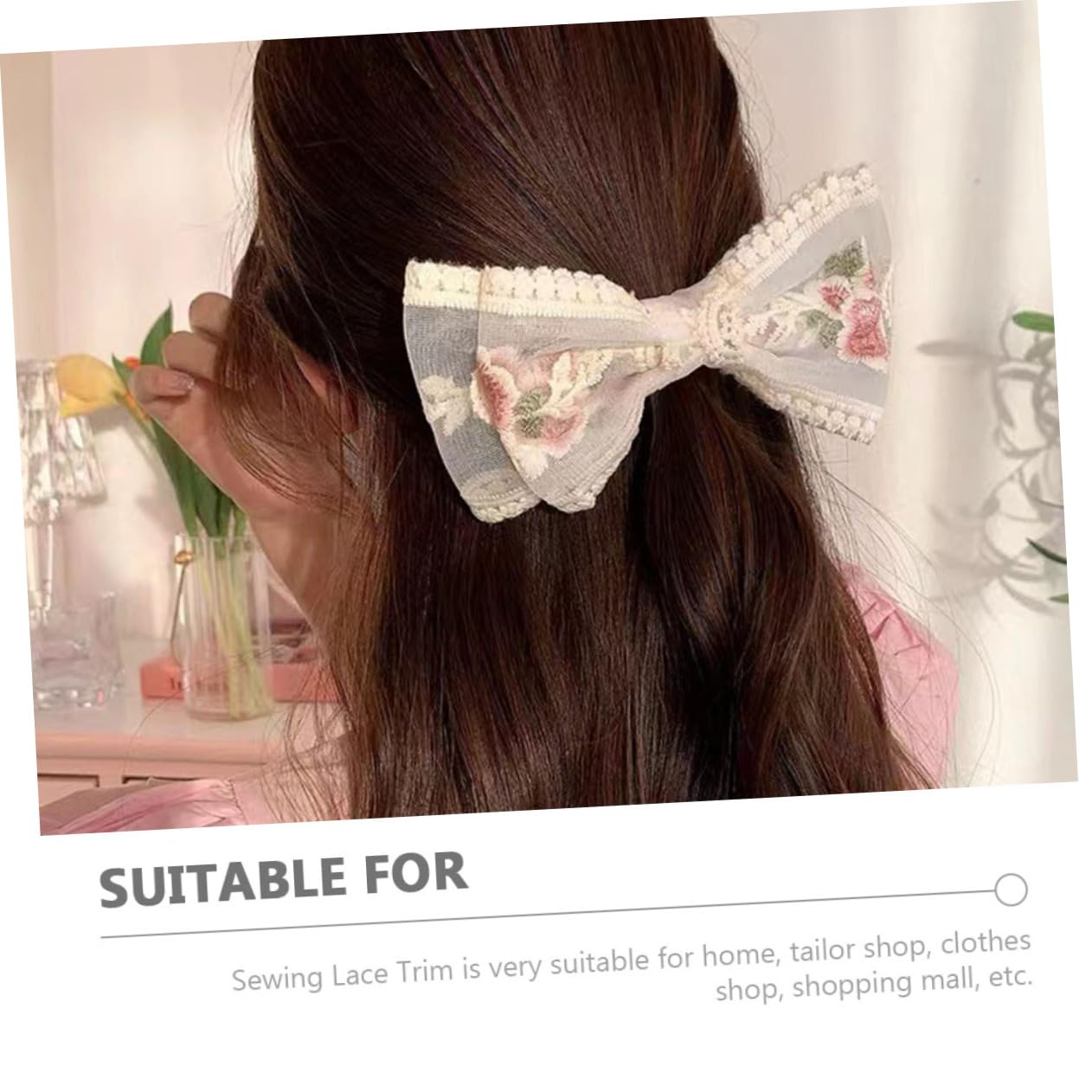 Operitacx 5rollos Cinta De Encaje Rosa Floral Para Manualidades Metros De Material Para Accesorios De Cabello y Decoración De Bodas