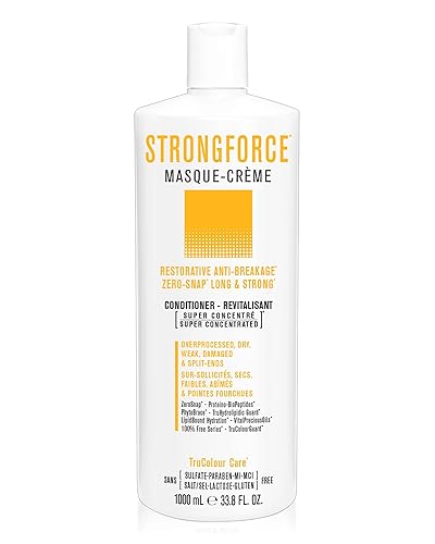 STRONGFORCE Reparación del cabello y reparación de puntas abiertas Acondicionador profundo vegano de 1 minuto. Acondicionador desenredante