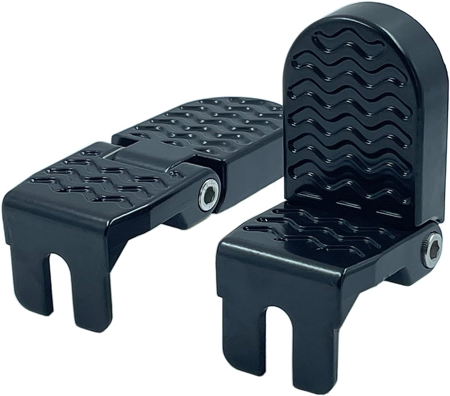 LOOEEL 1 Pair 10MM U Slot Bicycle Rear Pedals Folding Rear Seat Footrest Pedals Cycling Accessories for Mountain Bike, Folding Bicycle