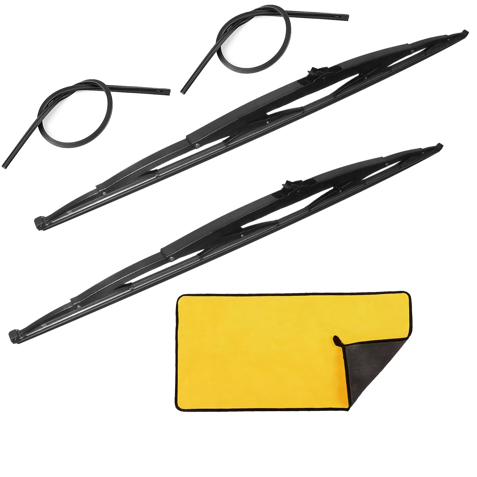 Replacement 28" Wiper Blades For RV & Motorhome - 12mm J Hook Set Of 2 - View #10