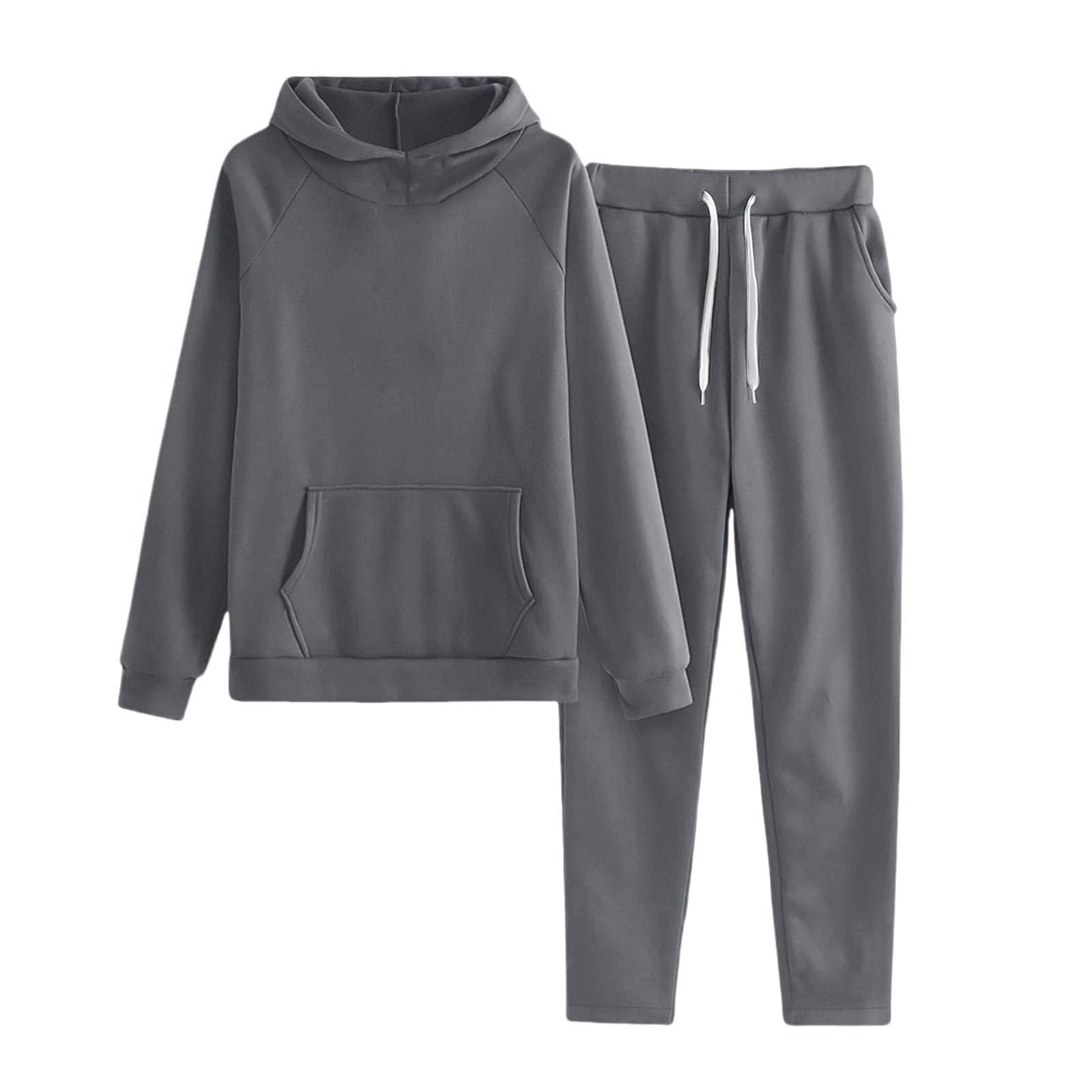Survêtement 2 pièces en polaire pour garçons et filles - Coupe ample - Pull à manches longues et cordon de serrage - Ensemble grenouillère