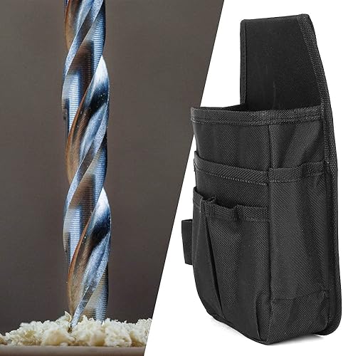 Miniatura 4 de Cinturón de herramientas, Bolsa de utilidad, Construcción de lona duradera, Bolsa de herramientas de taladro eléctrico multifuncional Bolsa de