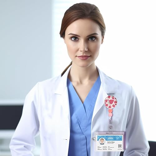 Vista 86 de Immaturus Carrete retráctil con cuentas, lindo y divertido soporte para tarjetas de identificación retráctiles, clips de insignia, llavero para Nave