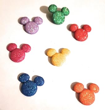 The Classic Disney Collection by Dress It Up Buttons and Embellishments - 7 Pieces - 2025 Glitter Mickey