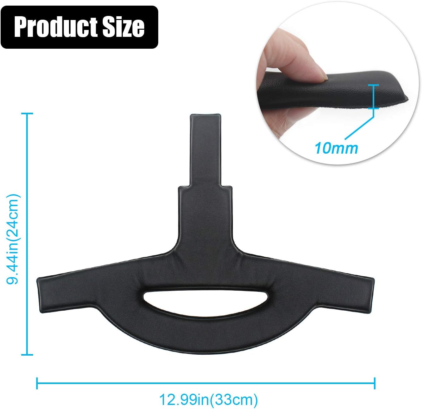 AMVR PU Leather Sponge Cover Pad Head Strap Replacement Compatible for HTC Vive or Vive Pro Deluxe Audio Strap