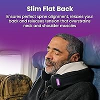 Vista 5 de Cabeau Almohadas de cuello de viaje para aviones – The Neck's Evolution, TNE S3 – Diseño de espuma viscoelástica de apoyo para vuelos de larga