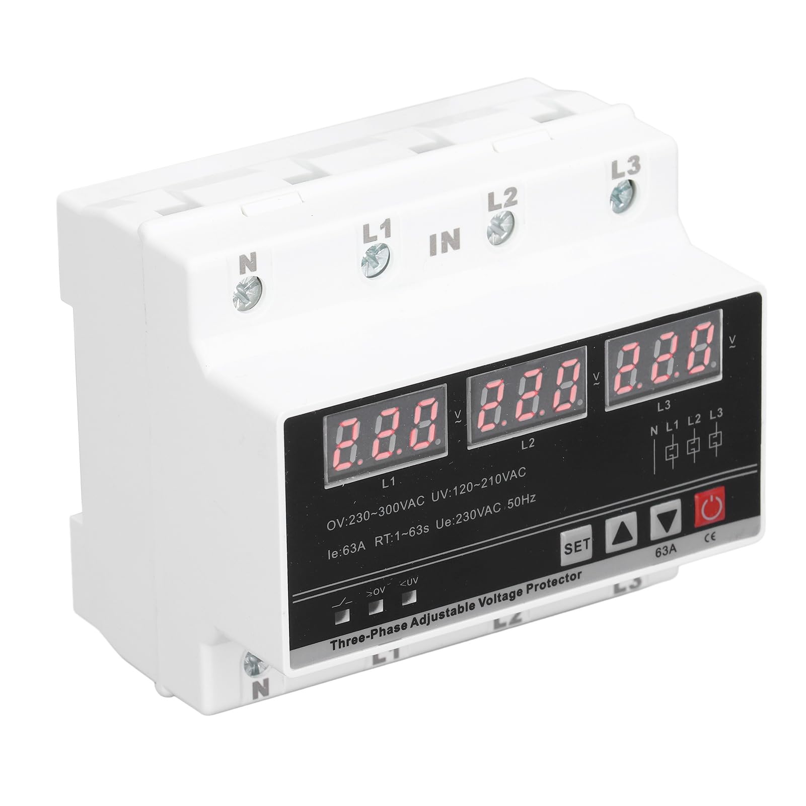 Cryfokt 3-fazowe Zabezpieczenie Napięciowe z funkcją Automatycznego Resetowania w Celu Ochrony Sprzętu w Ustawieniach AC 120–300 V