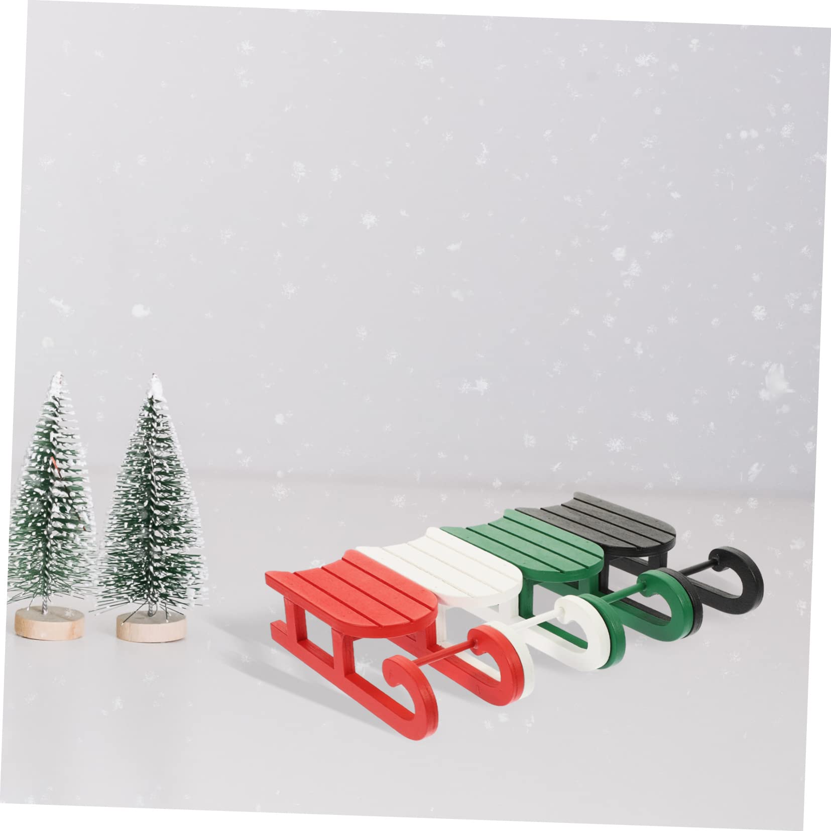 IMIKEYA 12 Pièces Pendentif traîneau en Bois Decoration de Table Noel Decoration Table de Noel Ornement de Mini traîneau décor de traîneau de noël décorations de Noël Ornement de Noël