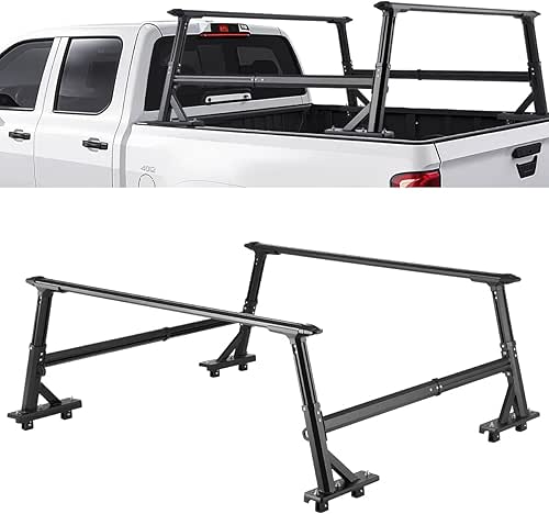 VEVOR Truck Ladder Rack, 21-31.5 in Height, Adjustable Non-Drilling Aluminum
