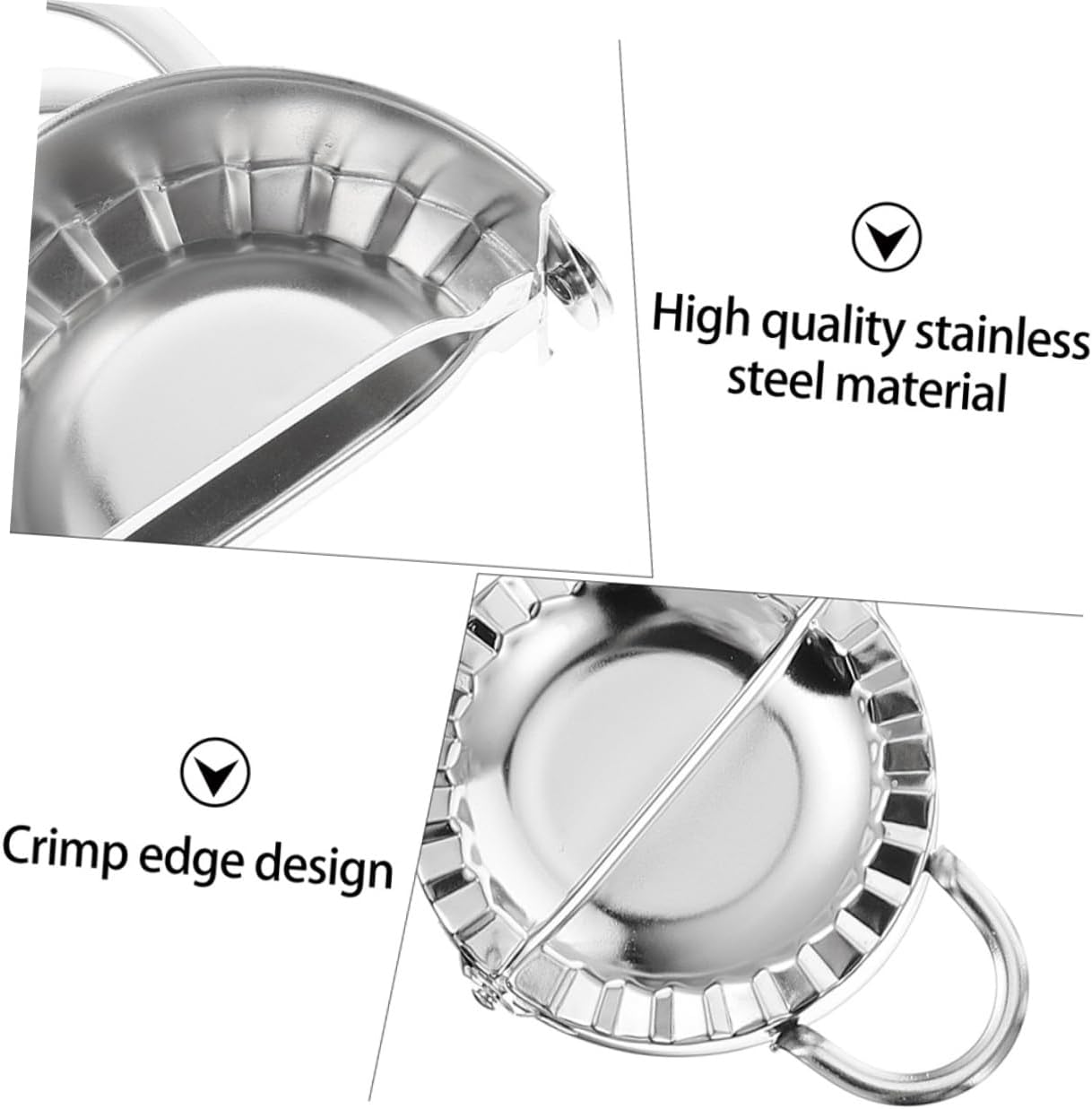 1set Stainless Steel Dumpling Maker Dumpling Cutters for Includes Large and Small Molds for Ravioli Empanadas and Pierogi