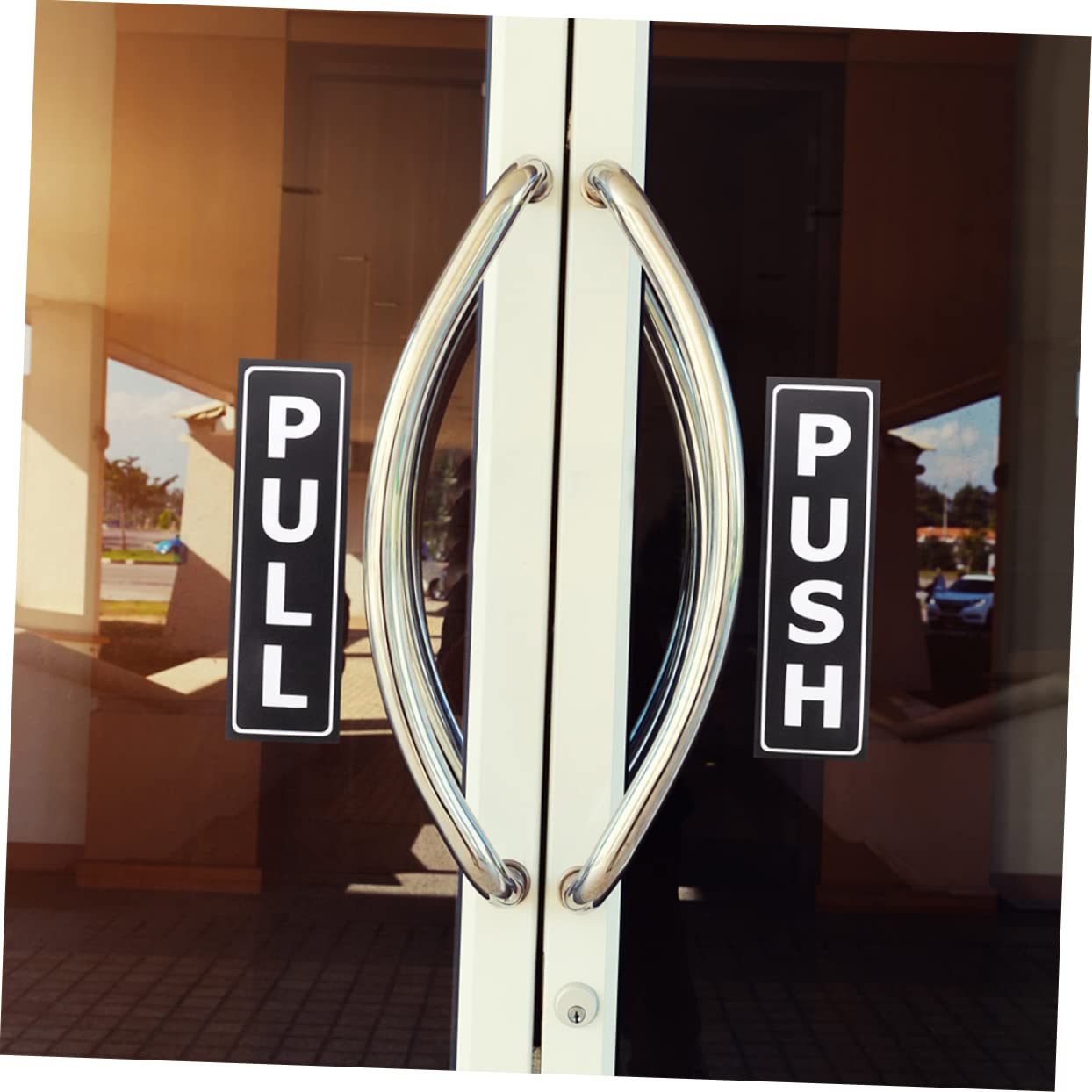GLEAVI 8 Sztuk Drzwi Przesuwne Naklejka Z Logo Biuro Naklejki Samoprzylepne Pull Push Naklejki Znaki Na Drzwiach Biurowych Wystrój Fabryczne Na Naklejka Na