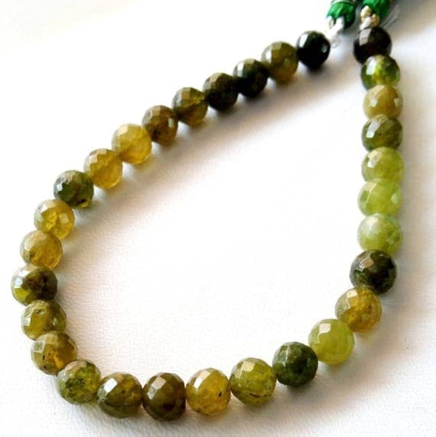 Grossular garnet perles facettées 7mm pour un style bohème chic unique