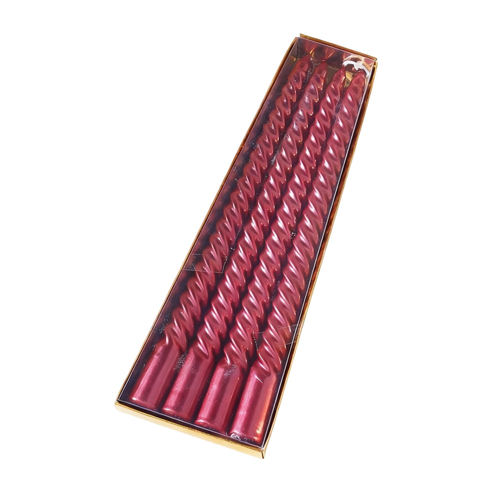 NEWFT 3 Set of 4 Colorful Taper 20 / 25cm Burn Smokeless Flame for Festive Home Decoration Wedding Twist Decorations
