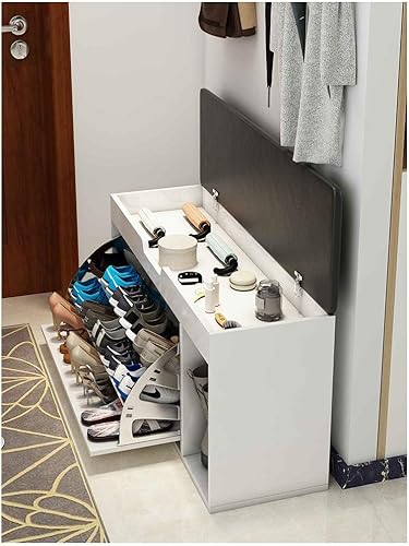 Miniatura 7 de ZEELYDE Zapatero armario para zapatos puede sentarse multicapa a prueba de polvo espacio multifuncional para porche organizador de zapatos cubierta