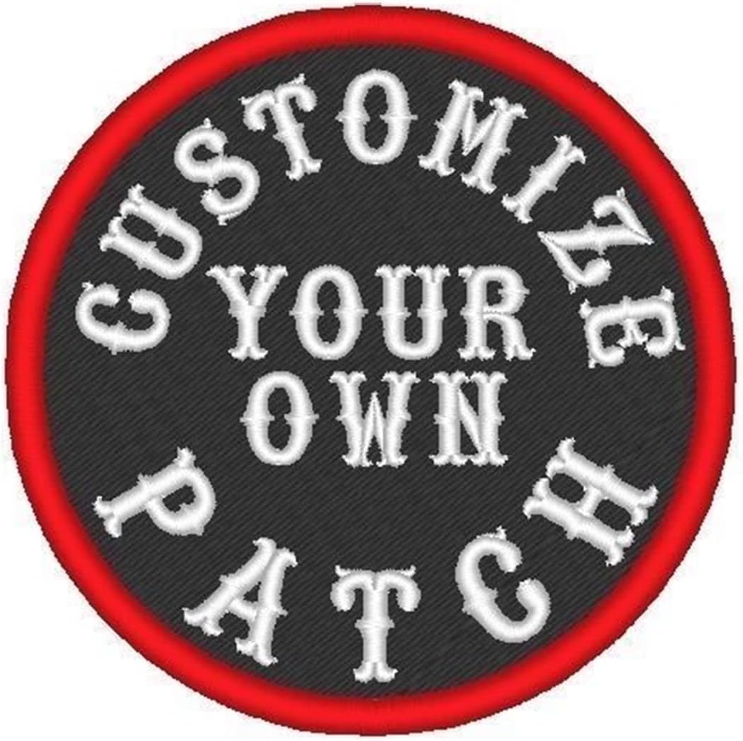 Custom Embroidered Name Patch Biker Rocker Outlaw MC Tag Badge 3" Round Sew-On Patch