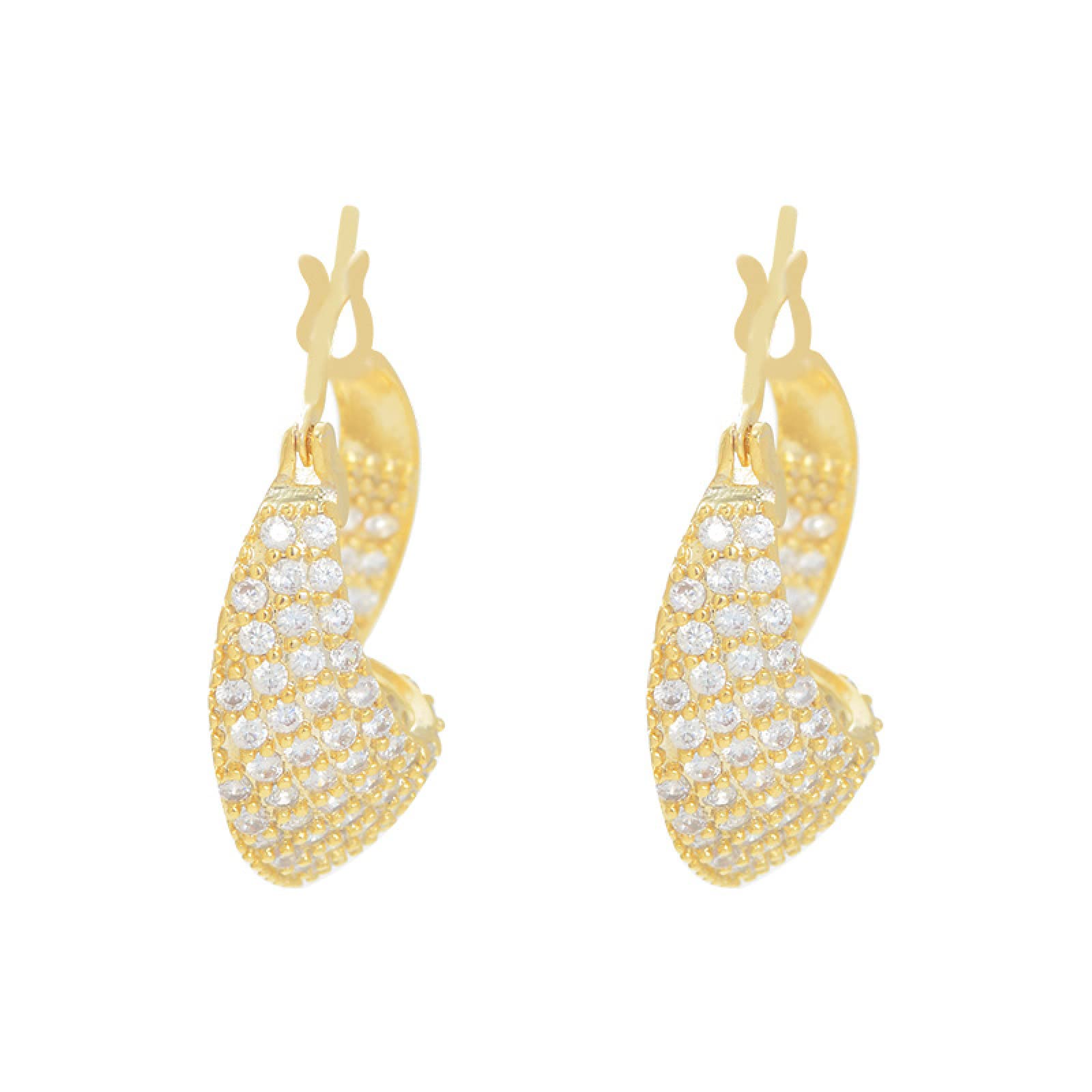 Boucles d'oreilles zircon de luxe légères et aiguilles argent S925 pur - 6