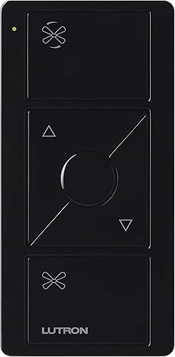 Vista 6 de Lutron Pico Remote para Caseta Smart Fan Control de velocidad, control de 3 botones, para uso en mesa o montaje en pared, PJ2-3BRL-WH-F01R