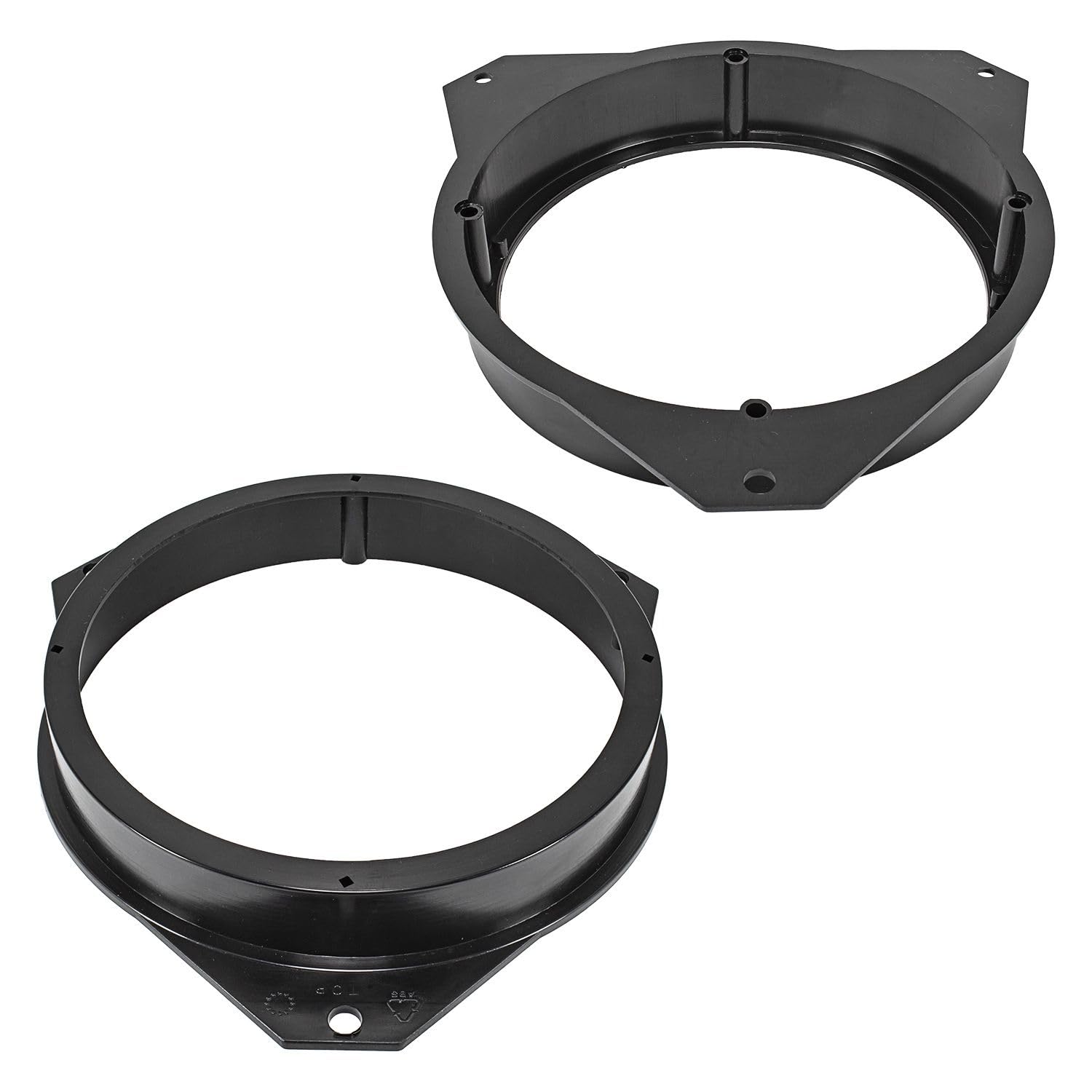 tomzz Audio 2808-007 Anneaux de Haut-parleurs Adaptateurs Supports compatibles avec Citroen Berlingo II Peugeot Partner Tepee Porte Avant pour Haut-parleurs DIN 165mm